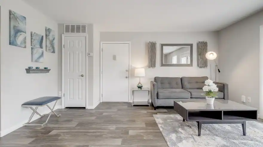 Living room at Calvert at Quarterfield Station